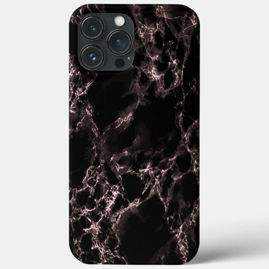 Imitate Black Marble iPhone Case Modernes Design (Rückseite)