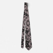 Imitate Black Rose Lace Fishnet Neck Tie - Romanti Krawatte (Rückseite)