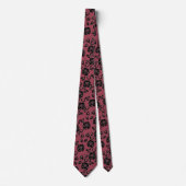 Imitate Black Rose Lace Fishnet Red Neck Tie Weddi Krawatte (Vorderseite)