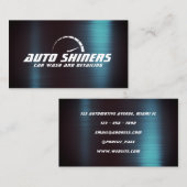 Imitate blau-metallischer Glanz Visitenkarte (Vorne/Hinten)