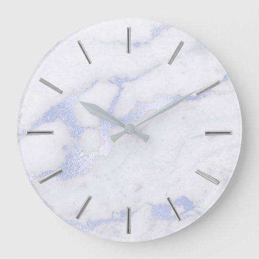 Imitate blaue Marmorsteine Design große Uhr (Vorderseite)