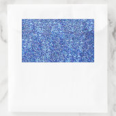 Imitate Blauer Glitzer Blank Template Glamour Clas Rechteckiger Aufkleber (Tasche)