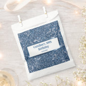 Imitate Blauer Glitzer Textur mit benutzerdefinier Geschenktütchen (Ausgeschnitten)