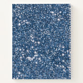 Imitate Blauer Glitzer Textur mit benutzerdefinier Notizblock (Rückseite)