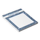 Imitate Blauer Glitzer Textur mit benutzerdefinier Notizblock (angewinkelt)
