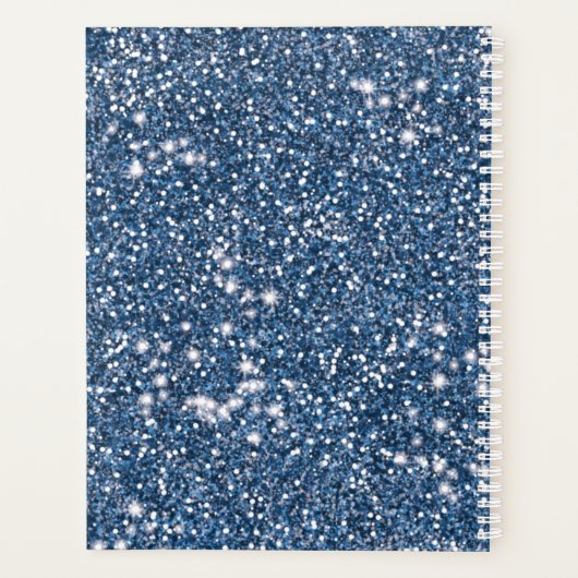 Imitate Blauer Glitzer Textur mit benutzerdefinier Planer (Rückseite)