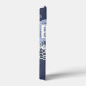 Imitate Blauer Velvet und Stickereien Case-Mate iPhone Hülle (Rückseite / Rechts)