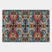 Imitate Bleidrache aus Glas mit Rose Geschenkpapier Set (Vorderseite)