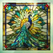 Imitate Bleiglas Peacock Fensteraufkleber (Blatt 3)