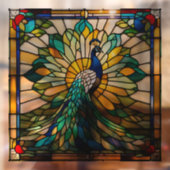 Imitate Bleiglas Peacock Fensteraufkleber (Blatt 2)