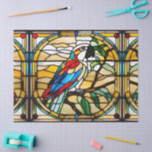 Imitate Bleigläser-Papagei für Dekoupage Kunsthand Seidenpapier (Basteln)