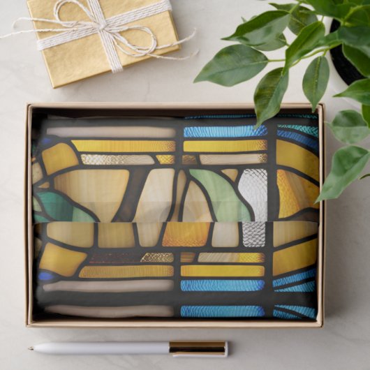 Imitate Bleigläser-Papagei für Dekoupage Kunsthand Seidenpapier (Geschenk)