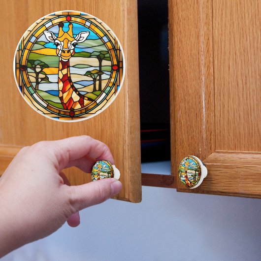 Imitate Bleiglass Giraffe Keramikknauf