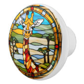 Imitate Bleiglass Giraffe Keramikknauf (Rechts)