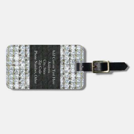 Imitate Bling Gepäckanhänger (Vorderseite horizontal)