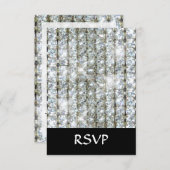 Imitate Bling RSVP Karte (Vorne/Hinten)