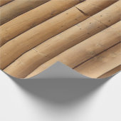 Imitate Blockhüttenseite Geschenkpapier (Ecke)