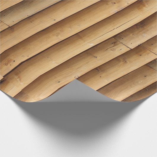 Imitate Blockhüttenseite Geschenkpapier (Ecke)