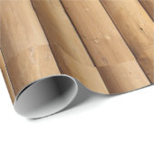 Imitate Blockhüttenseite Geschenkpapier (Rolleneckpunkt)