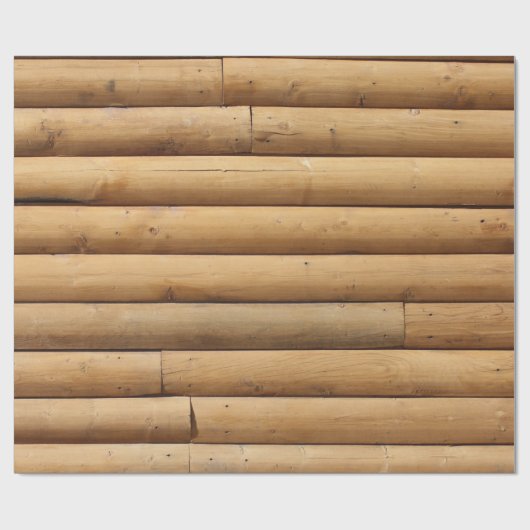 Imitate Blockhüttenseite Geschenkpapier (Flach)