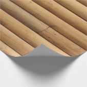 Imitate Blockhüttenseite Geschenkpapier (Ecke)