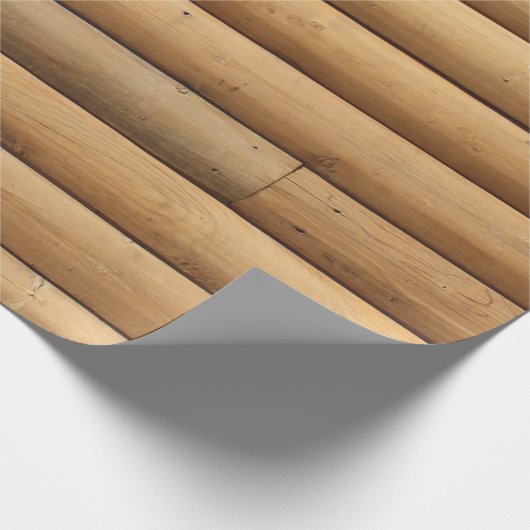 Imitate Blockhüttenseite Geschenkpapier (Ecke)