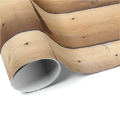 Imitate Blockhüttenseite Geschenkpapier (Rolleneckpunkt)