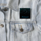 Imitate Blue Confetti Glitzern Button (Beispiel)