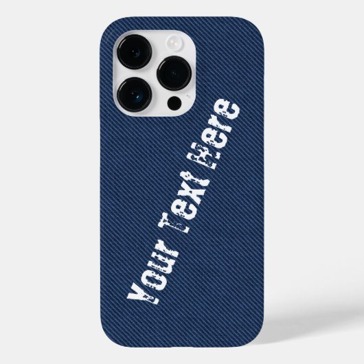 Imitate Blue Denim iPhone Case mit benutzerdefinie (Rückseite)