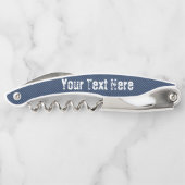 Imitate Blue Denim Waiter's Corkschraube Benutzerd Kellnermesser (Rückseite)