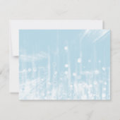 Imitate Blue Glittering Fab Confetti Glitzern Dots Einladung (Rückseite)