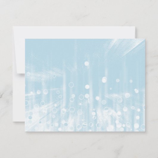 Imitate Blue Glittering Fab Confetti Glitzern Dots Einladung (Rückseite)