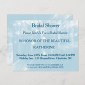 Imitate Blue Glittering Fab Confetti Glitzern Dots Einladung (Vorne/Hinten)