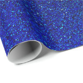 Imitate Blue Glitzer Hintergrund Sparkle Textur Geschenkpapier (Rolleneckpunkt)
