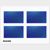 Imitate Blue Glitzer Hintergrund Sparkle Textur Rechteckiger Aufkleber (Blatt)