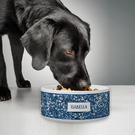 Imitate Blue Glitzer Textur mit Individuelle Name  Napf