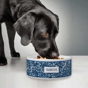 Imitate Blue Glitzer Textur mit Individuelle Name  Napf