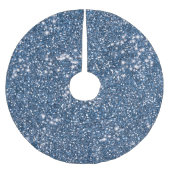 Imitate Blue Glitzer Texture Look-like Graphic Polyester Weihnachtsbaumdecke (Vorderseite)