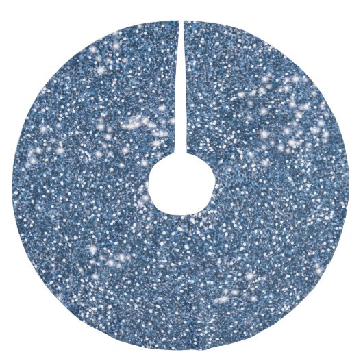 Imitate Blue Glitzer Texture Look-like Graphic Polyester Weihnachtsbaumdecke (Vorderseite)