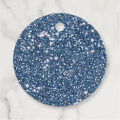 Imitate Blue Glitzer Texture Look - Vielen Dank Geschenkanhänger (Rückseite)