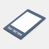 Imitate Blue Jeans Denim Custom Text Post Hinweise Post-it Klebezettel (angewinkelt)