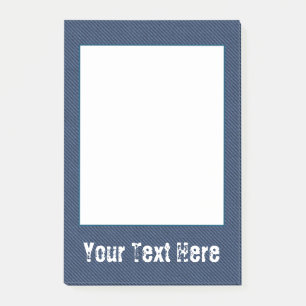 Imitate Blue Jeans Denim Custom Text Post Hinweise Post-it Klebezettel