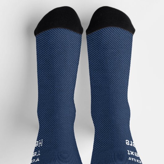 Imitate Blue Jeans Denim Custom Text Socks Socken (Oben)