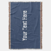 Imitate Blue Jeans Denim Custom Text Throw Blanke Decke (Vorderseite Vertikal)