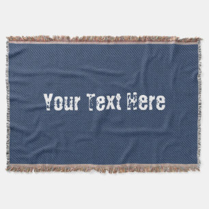 Imitate Blue Jeans Denim Custom Text Throw Blanke Decke