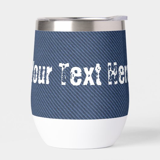 Imitate Blue Jeans Fabric Custom Text Personalisie (Links)