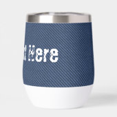 Imitate Blue Jeans Fabric Custom Text Personalisie (Rückseite)