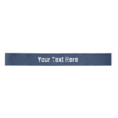 Imitate Blue Jeans Fabric Custom Text Satin Ribbon Satinband (Vorderseite)