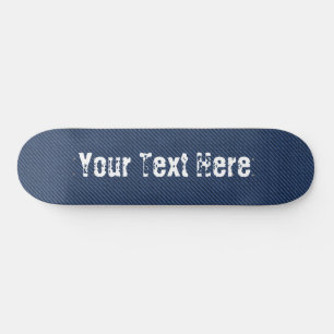 Imitate Blue Jeans Fabric Custom Text Skateboard