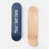 Imitate Blue Jeans Fabric Custom Text Skateboard (Vorderseite)